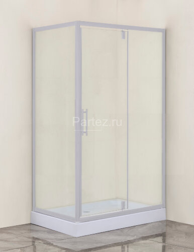 Душевое ограждение LORANTO 120х80х200 R/L с низким поддоном 13см, прозрачное закаленное стекло 6мм, профиль хром (CS-6128C 120)