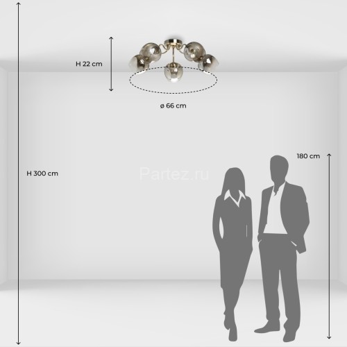 Потолочная люстра DeMarkt 324018105