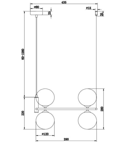 Подвесной светильник Maytoni MOD013PL-04W