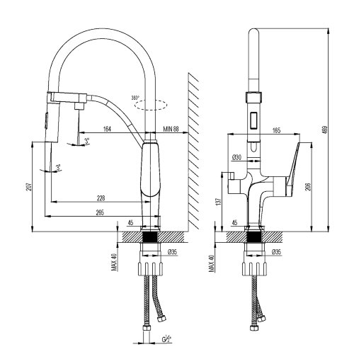Смеситель Lemark Bronx LM3761BLR для кухни с подключением к фильтру с питьевой водой