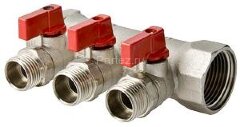 Коллектор с отсекающими кранами 3/4"х2х1/2" VALTEC