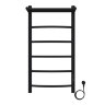 Полотенцесушитель электрический AZARIO VERONA 400/800 5 секций, с полкой, диммер справа, черный (AZ0