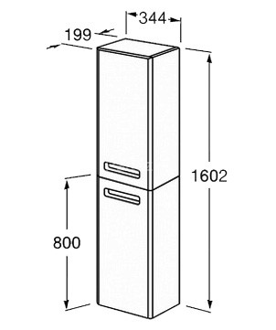 Х_THE GAP Шкаф-колонна левый, тиковое дерево (снято с производства)