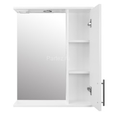 Зеркало-шкаф Loranto Karina 60 600х745х170 подвесной, с подсветкой, правосторонний, белый (CS0008650