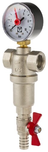 Фильтр промывной с манометром и сливным краном 3/4" VALTEC