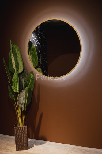 Зеркало Azario Monaco-GOLD d770 бесконтактный сенсор, золотая рамка (LED-00002766)