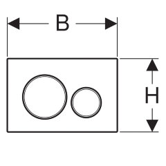 Кнопка смыва Geberit Sigma20 двойной смыв, белый/позолота (115.882.KK.1)