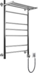 Полотенцесушитель электрический Маргроид Лесенка "Вид 10" 100х50 с полкой, подключение справа, хром