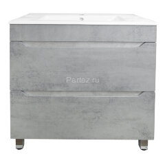 Комплект тумба Loranto Florena 70 710х470х810 напольная, с раковиной Azario Leon, светлый бетон (CS0