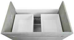 Комплект тумба Loranto Florena 70 710х470х810 напольная, с раковиной Azario Leon, светлый бетон (CS0