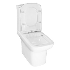Унитаз-компакт Azario Alba 380х620х805 напольный, безободковый, в комплекте с арматурой GEBERIT, сид