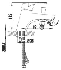 Смеситель Lemark Luna LM4115C на борт ванны