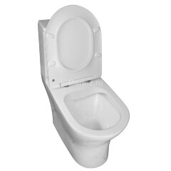 Унитаз-моноблок Azario Terni 350х670х760 напольный, безободковый, горизонтальный слив, сиденье дюроп