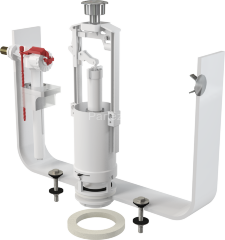 Выпускной комплект Alcaplast, со стоп кнопкой, впускной механизм А16, подключение 3/8'', кнопка хром