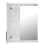 Зеркало-шкаф Loranto Стиль Соло 60 600х825х160 левостороннее, фрезерованный фасад, белый (CS00024779