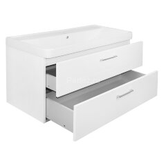 Комплект тумба Azario Ника 100 1000х470х570 подвесная, с раковиной Monte 100, белый (CS00089923)