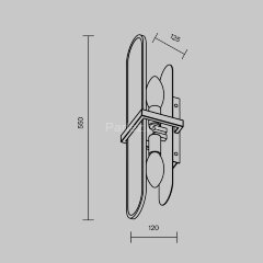 Настенный светильник Maytoni MOD099WL-02G