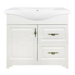 Комплект тумба Loranto Janet 80 800х455х840 напольная, с раковиной Basic 80 ольха (CS00089897)