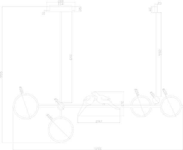 Потолочная люстра Arte Lamp A2613SP-4BK
