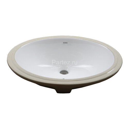 Раковина Azario 510х425х210 встраиваемая снизу, овальная, белый матовый (AZ-6005)