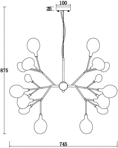 Подвесная люстра Freya FR5049PL-27B