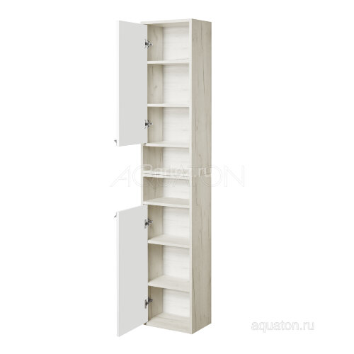 Шкаф подвесной AQUATON Флай одностворчатый, левая, дуб крафт (1A237903FAX1L)