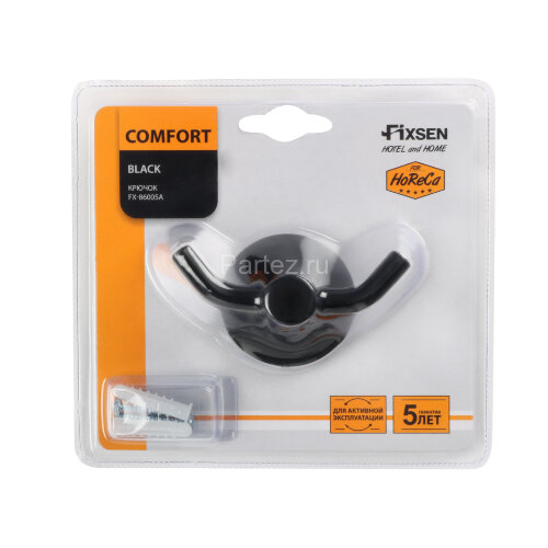 Крючок Fixsen Comfort Black, Черный матовый (FX-86005A)
