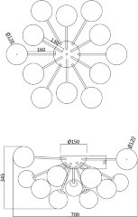 Потолочная люстра Freya FR5120CL-12G