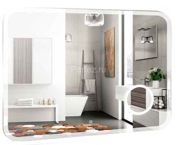 Зеркало AZARIO Эльза 800х550, LED-подсветка с диммером, сенсорный выключатель (ФР-00002156)