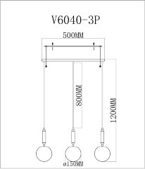 Подвесной светильник Moderli V6040-3P