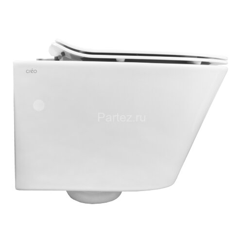 Унитаз подвесной Creo Ceramique 360х520х365 с системой смыва "Tornado", в комплекте с быстросъемным 