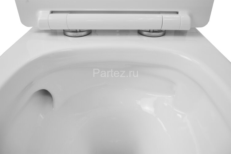 Унитаз подвесной Creo Ceramique 360х520х365 с системой смыва "Tornado", в комплекте с быстросъемным 