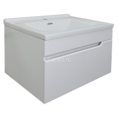 Комплект тумба Loranto Mari 60/1 600х50х435 подвесная с раковиной Lazio 61 (CS00085082)