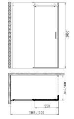 Душевой уголок Gemy Modern Gent S25191A-A6-90