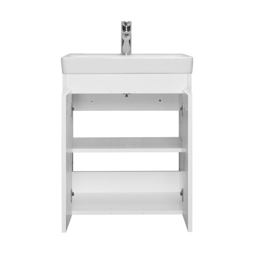 Тумба под раковину AQUATON Сканди 55 Doors универсальная, белый (1A278801SD010)
