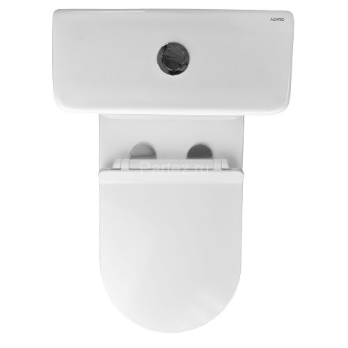 Унитаз-компакт AZARIO FRETTA ROUND 650x340x790 напольный, безободковый в комплекте с бачком и сиденьем микролифт (AZ-7121)