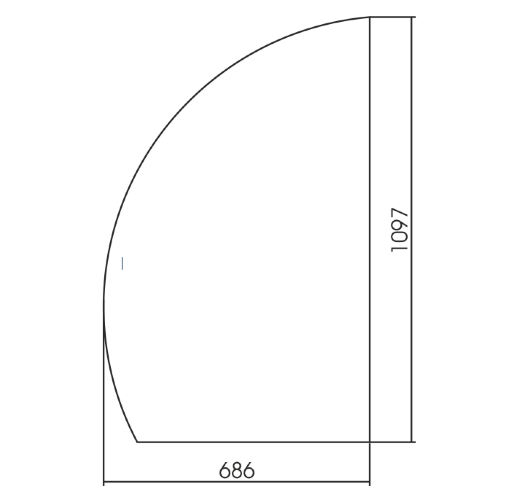 Зеркало AZARIO MARIO 686х1097 левое, c подсветкой и диммером, бесконтактный сенсор (LED-00002525)