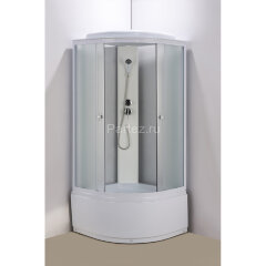 Душевая кабина Loranto 90x90x215 поддон 40 см, 4 мм матовое стекло, профиль и задняя стенка белого цвета (CS-986ТМ/W)