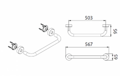 Поручень для ванны Fixsen Hotel 50 см, хром (FX-31017C)