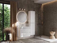 Шкаф - колонна Roca Ona 1750 подвесная, белый матовый (A857635509)