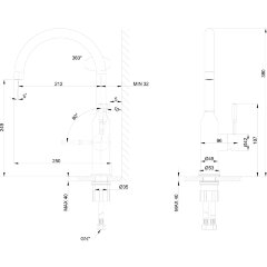 Смеситель Lemark Expert LM5079BL для кухни с поворотным изливом
