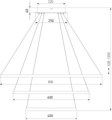 Подвесной светильник Eurosvet 90264/3 латунь