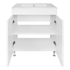 Комплект тумба Loranto Дина 60 610х470х815 напольная, с раковиной Leon 60 белый (CS00089907)