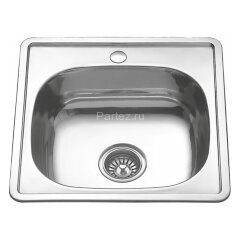 Мойка 4848 MELANA 0,6/160 ДЕКОР врезная квадратная с сифоном (207D t *15)