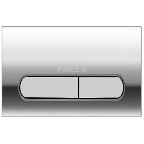 Кнопка смыва AZARIO NEW двойная, пластик, хром (AZ-004.02)