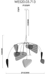 Подвесной светильник Wertmark WE520.03.713