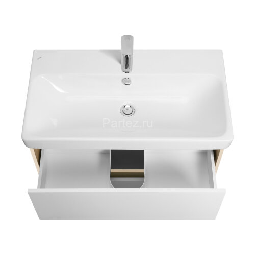 Тумба под раковину AQUATON Сканди 80 белый, дуб верона (1A283001SDB20)