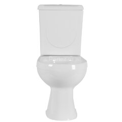 Унитаз-компакт Ирида Стандарт горизонтальный выпуск, с сиденьем, белый (40301110602)