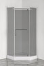 Душевое ограждение LORANTO 100х100х200 с низким поддоном 13см, серое закаленное стекло 6 мм, профиль сатин (CS-816S B 100 (GRAY))