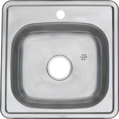 Мойка 4848 MELANA 0,6/160 врезная квадратная с сифоном (021 t *15)